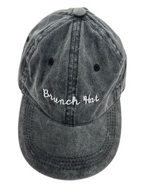 “Brunch Hat” Embroidered Washed Cotton Dad Cap, effortless and fun!